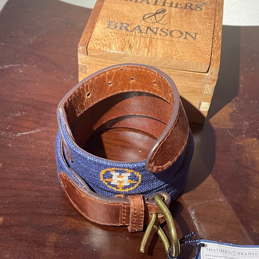 Smathers & Branson Houston Astros Belt & Original box - Size 42